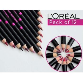 Pack Of 12 Loreal Paris Lip Pencils - Lips Make-up - Best Price in Pakistan - HitShop.pk